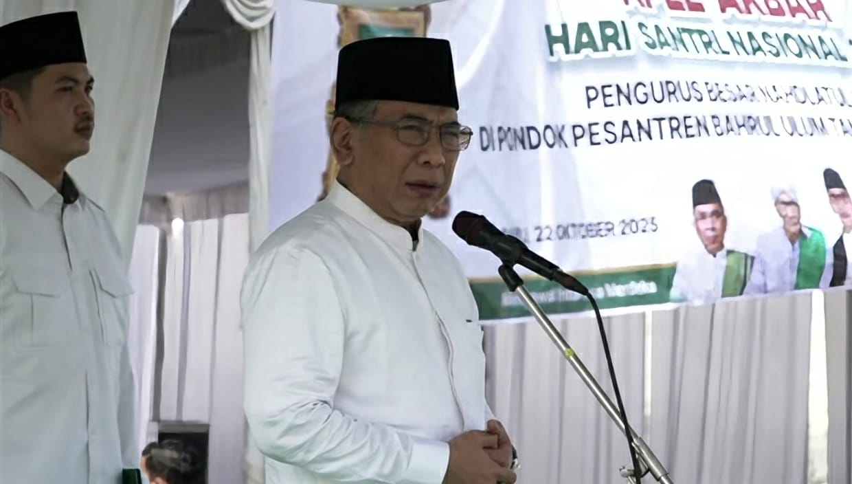 KH Yahya Cholil Staquf Sampaikan Pancasila Santri Dalam Upacara Peringatan Hari Santri Nasional